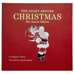 Graphic Image - The Night Before Christmas Red Leather Book