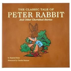 Graphic Image - Peter Rabbit Tan Leather Book