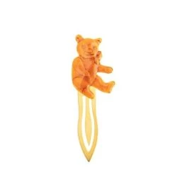 Peter's - Gold Teddy Bear Book Mark W/Blended Enamel
