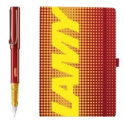 Lamy - AL-Star Glossy Red Special Edition Fountain Pen & Notebook Gift Set 2pce