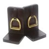 Rossini Leather - Book Ends Dark Brown Large Set 2pce -Books Shop 188810 Large