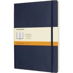 Moleskine - Classic Hard Cover Notebook Ruled Extra Large Sapphire Blue