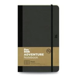 Flexbook - Adventure Ruled Notebook Medium Off Black