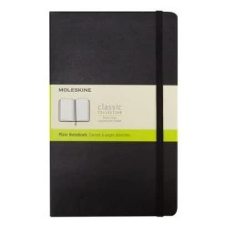 Moleskine - Classic Hard Cover Plain Notebook Large Black