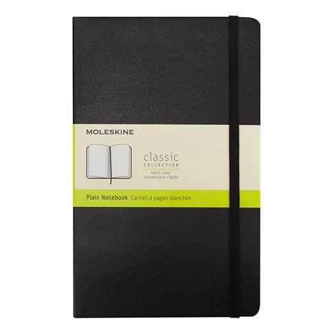 Moleskine - Classic Hard Cover Plain Notebook Large Black 3 Moleskine - Classic Hard Cover Plain Notebook Large Black