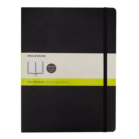Moleskine - Classic Soft Cover Plain Notebook X-Large Black 3 Moleskine - Classic Soft Cover Plain Notebook X-Large Black