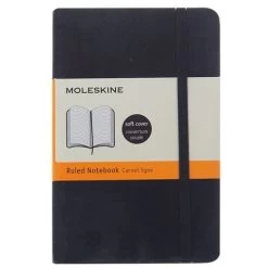Moleskine - Classic Softcover Ruled Pocket Notebook Black