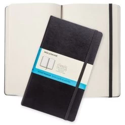 Moleskine - Classic Hard Cover Dot Grid Notebook Lrg Black