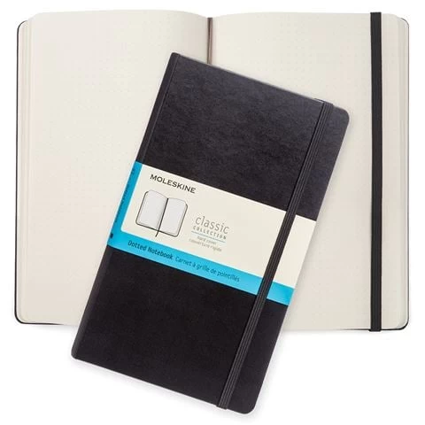 Moleskine - Classic Hard Cover Dot Grid Notebook Lrg Black 3 Moleskine - Classic Hard Cover Dot Grid Notebook Lrg Black