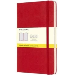 Moleskine - Classic H/Cover Squared Notebook Scarlet Red Lge