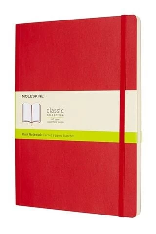 Moleskine - Classic Softcover XL Plain Notebook Red 3 Moleskine - Classic Softcover XL Plain Notebook Red
