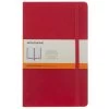 Moleskine - Classic Soft Cover Ruled Notebook Large Red -Books Shop 571249 Large