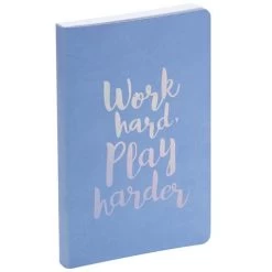 Eccolo - Work Hard Play Harder Journal Periwinkle
