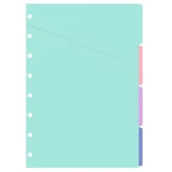 Filofax - Indicies A5 Notebook Refill Pastel Set 4pce
