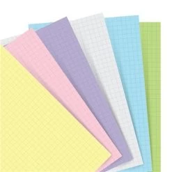 Filofax - Squared Paper A5 Notebook Refill Pastel 60pce