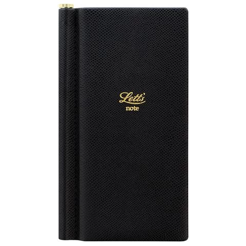 Letts - Legacy Slim Pocket Notebook W/Gold Pen Black 3 Letts - Legacy Slim Pocket Notebook W/Gold Pen Black