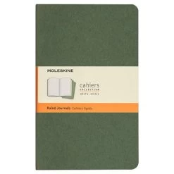 Moleskine - Cahier Ruled Journal Large Green Set 3pce