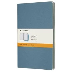 Moleskine - Cahier Ruled Notebook Large Brisk Blue Set 3pce