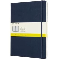 Moleskine - C/Hard Cover Squared Notebook XL Sapphire Blue
