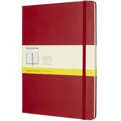 Moleskine - Classic H/Cover Squared Notebook Scarlet Red XL