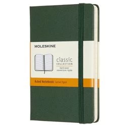 Moleskine - Classic H/Cover Ruled Notebook Pocket M/Green