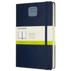 Moleskine - Classic H/C Plain Notebook Large Sapphire Blue