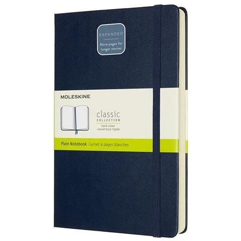 Moleskine - Classic H/C Plain Notebook Large Sapphire Blue 3 Moleskine - Classic H/C Plain Notebook Large Sapphire Blue
