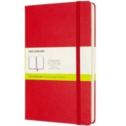 Moleskine - Classic H/Cover Plain Notebook Expanded Lge Red
