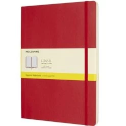 Moleskine - Classic S/Cover Squared Notebook Scarlet Red XL