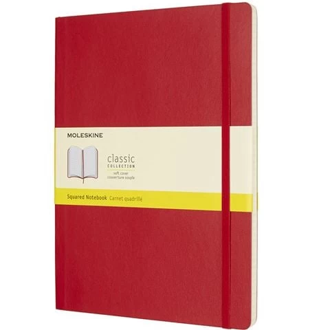 Moleskine - Classic S/Cover Squared Notebook Scarlet Red XL 3 Moleskine - Classic S/Cover Squared Notebook Scarlet Red XL