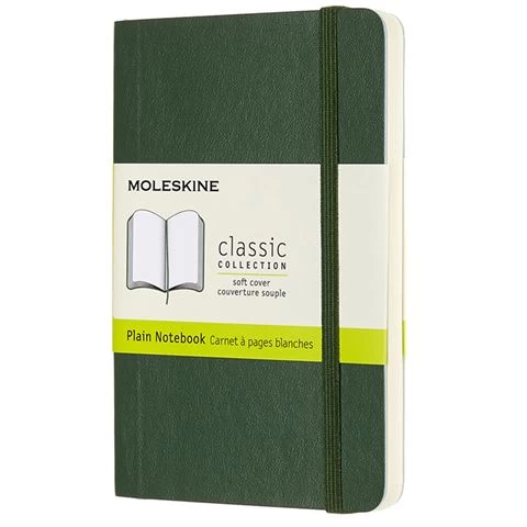 Moleskine - Classic S/Cover Plain Notebook Pocket M/Green 3 Moleskine - Classic S/Cover Plain Notebook Pocket M/Green