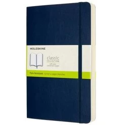 Moleskine - Classic S/Cover Plain Notebook Expanded Lge Blue