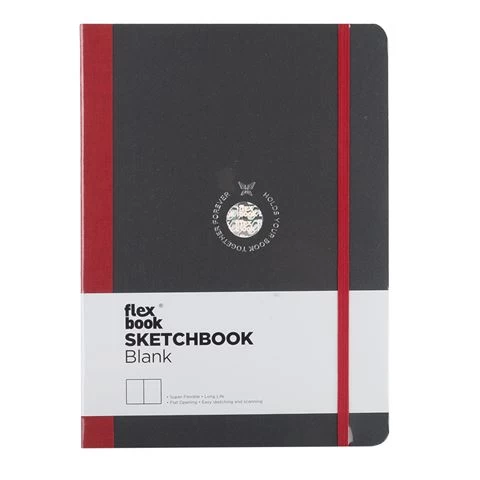 Flexbook - Global Blank Sketchbook Medium Red 3 Flexbook - Global Blank Sketchbook Medium Red